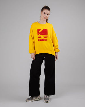 Kodak Logo Rounded Sweatshirt Yellow