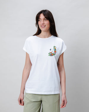 Peanuts Flowers Scoop Tee White