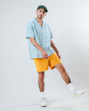 Sunset Aloha Shirt Blue