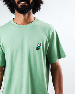 Peanuts Tennis Snoopy T-shirt Light Green