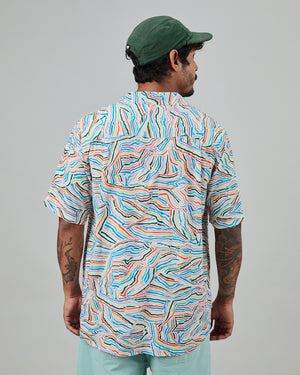 Messy Stripes Aloha Shirt Multicolor