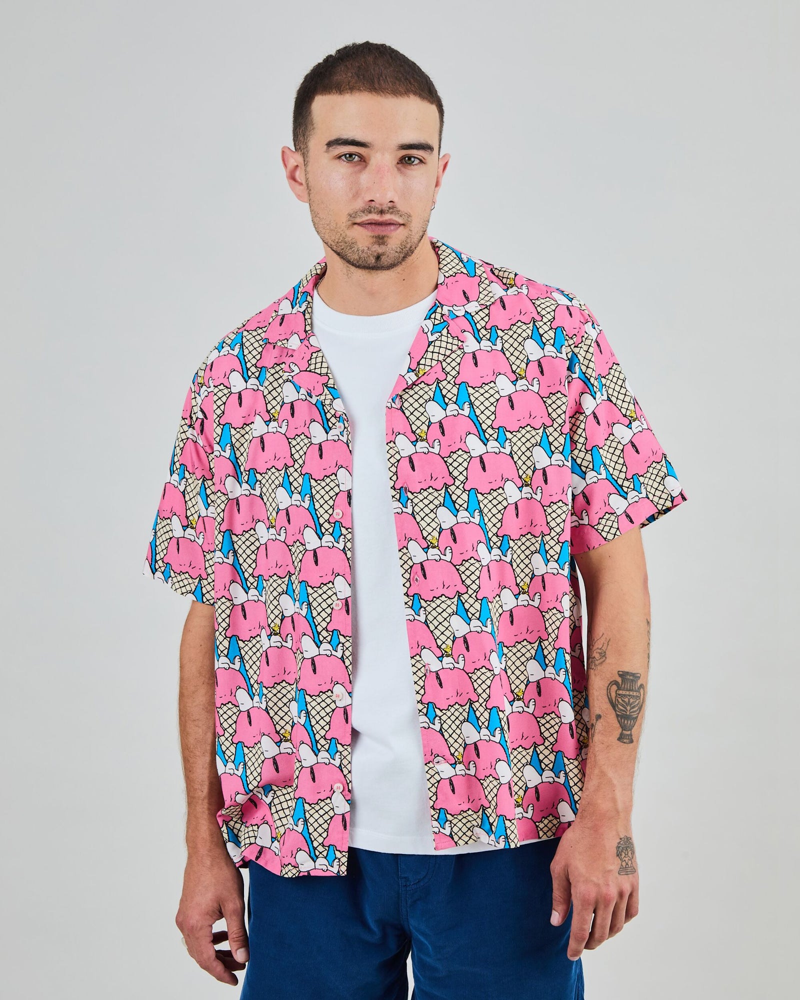 Peanuts Gelato Aloha Shirt Pink