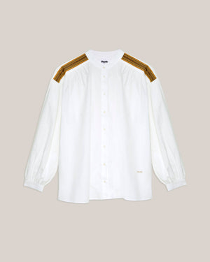 Ribbon Boho Blouse Off White