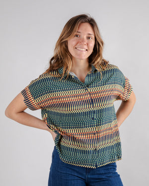 Calella Batwing Sleeve Blouse Navy