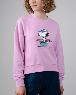 Peanuts Beach Sweatshirt Pink