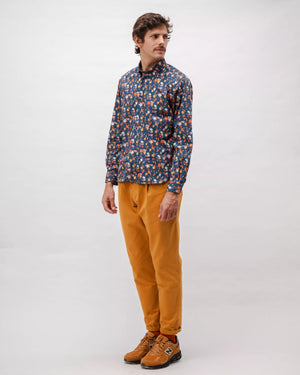 Geo Cotton Shirt Navy