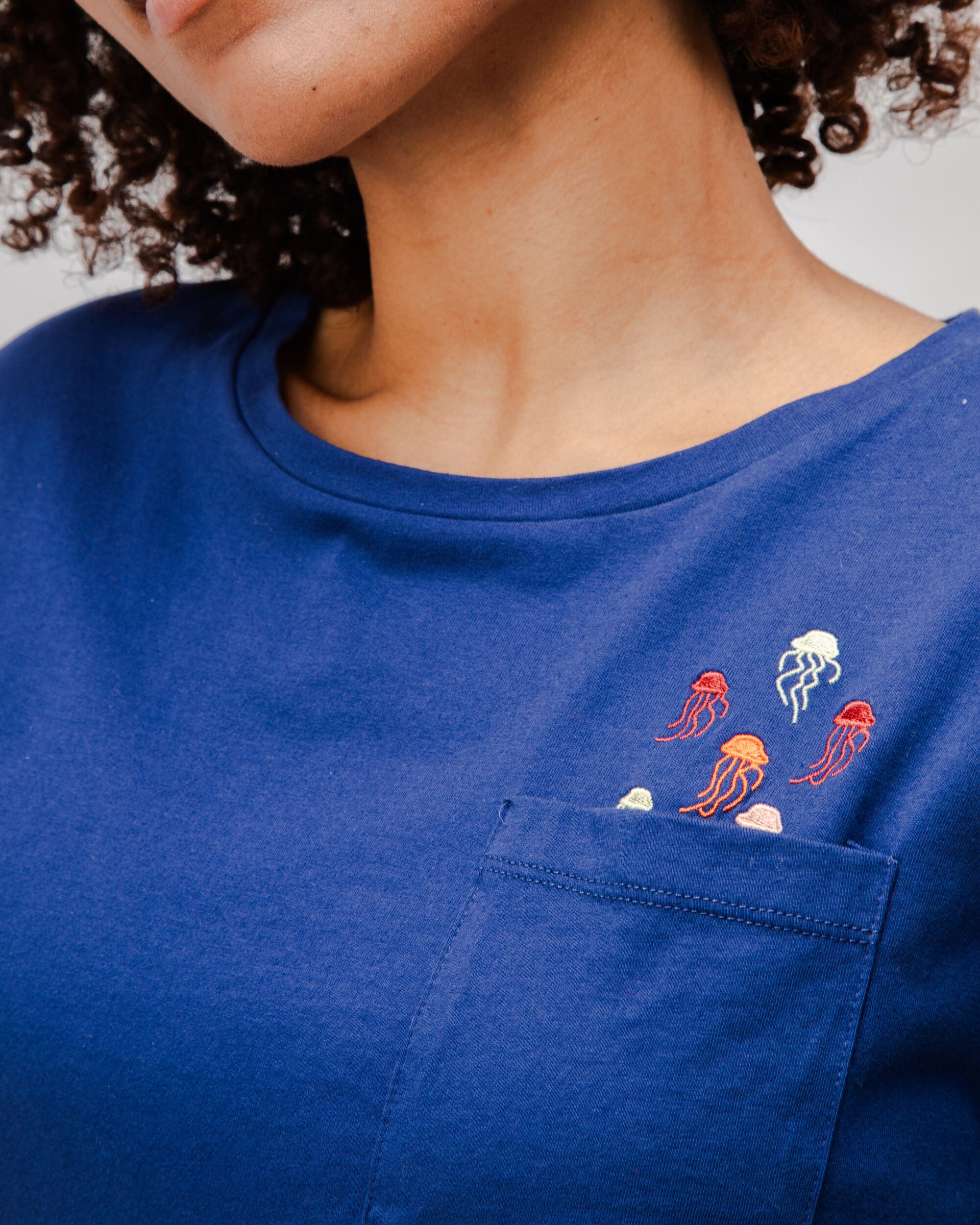 Jellyfish Scoop Cotton Tee Navy