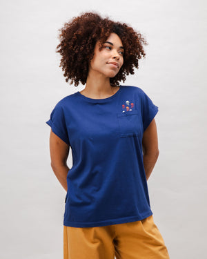 Jellyfish Scoop Cotton Tee Navy