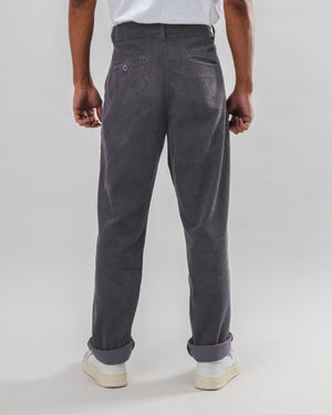 Corduroy Pleated Chino Pants Dark Grey