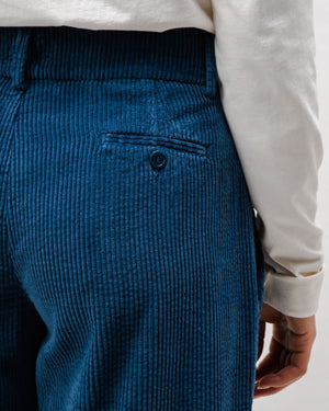 Corduroy Pleated Pants Indigo