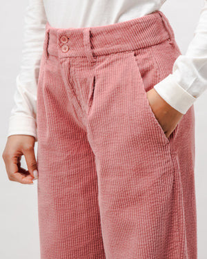 Corduroy Pleated Pants Rose