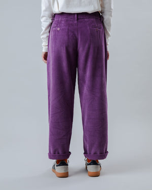 Corduroy Pleated Pants Orchid