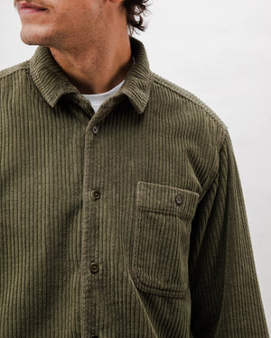 Corduroy Overshirt Stone Green