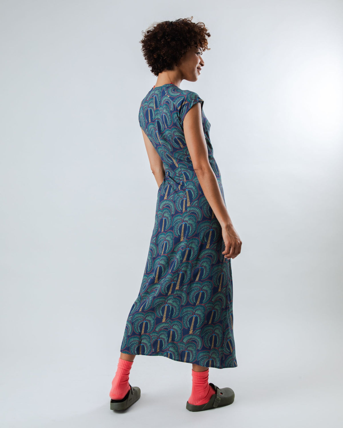 Borneo Kimono Dress Navy