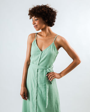 Bubble Strap Dress Light Green
