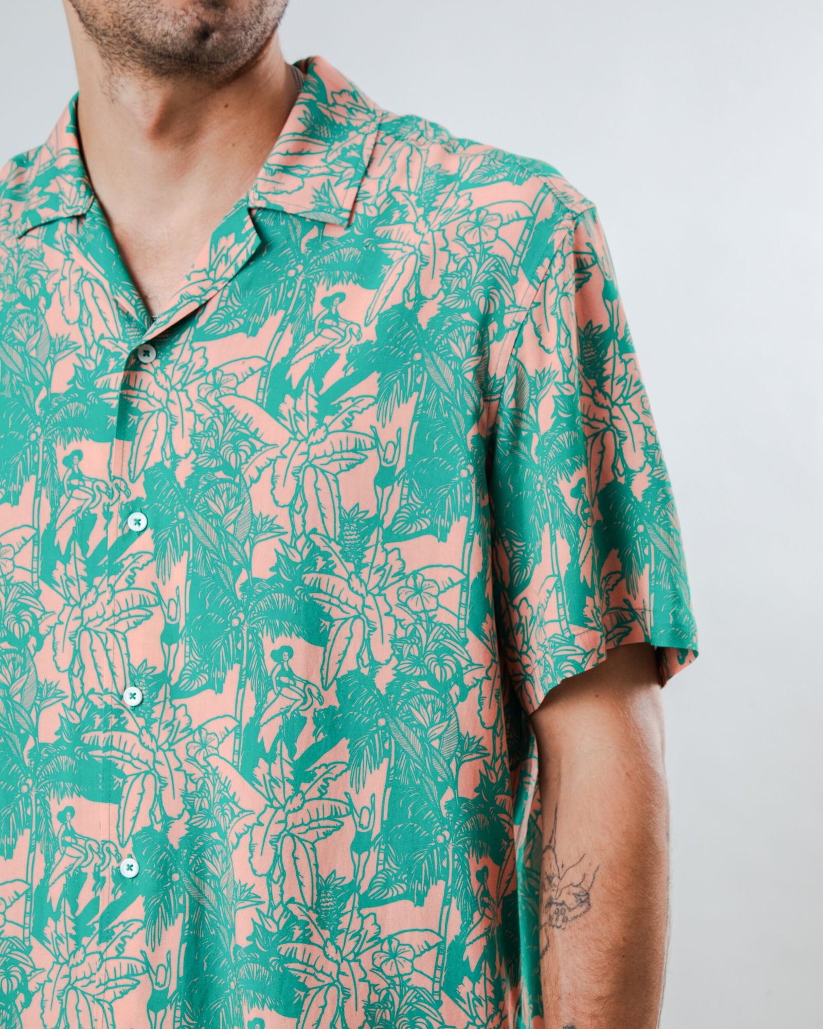Helios Aloha Shirt Pink