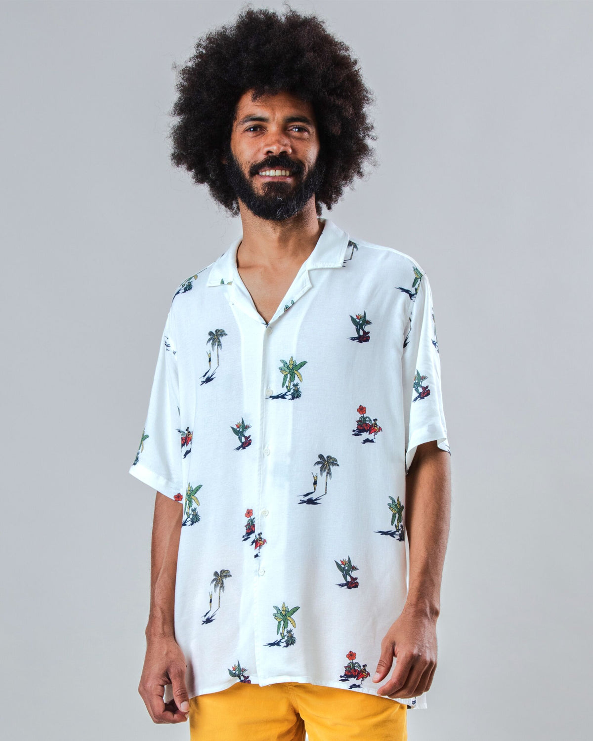 Helios Small Aloha Shirt Ecru