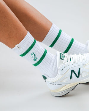 Peanuts Tennis Snoopy Socks White