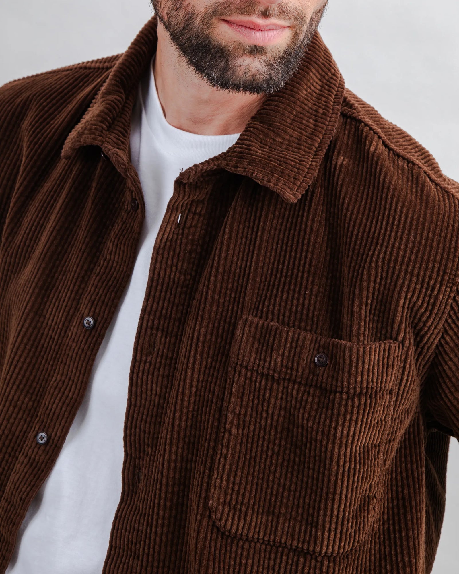 Corduroy Overshirt Chocolate