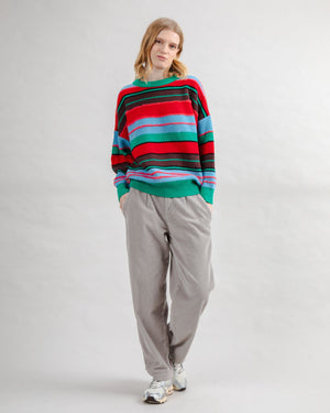 Corduroy Pleated Pants Grey