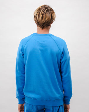 Out of Office Cotton Sweatshirt Electric Blue