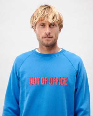 Out of Office Cotton Sweatshirt Electric Blue