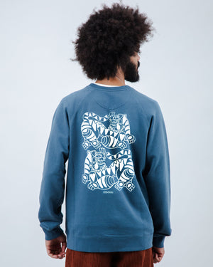 Asis Percales Tigris Cotton Sweatshirt Indigo