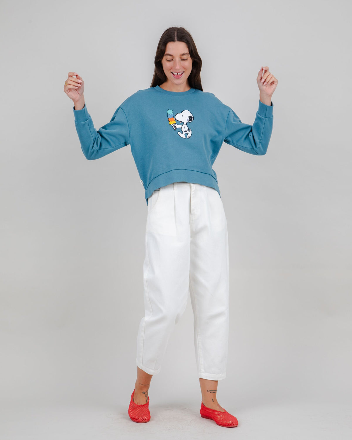 Peanuts Icecream Sweatshirt Blue