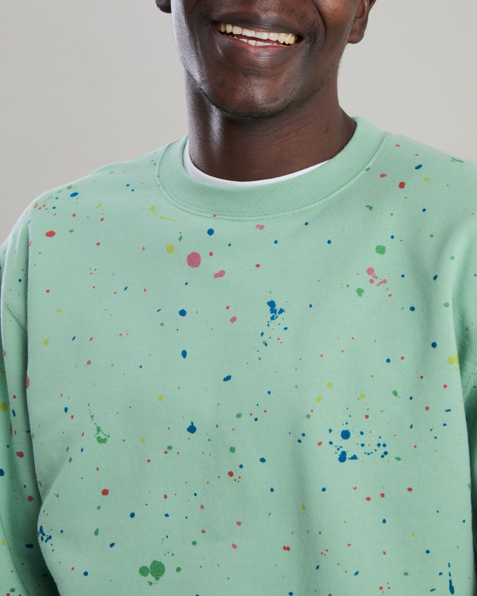 Splash Paint Sweatshirt Green