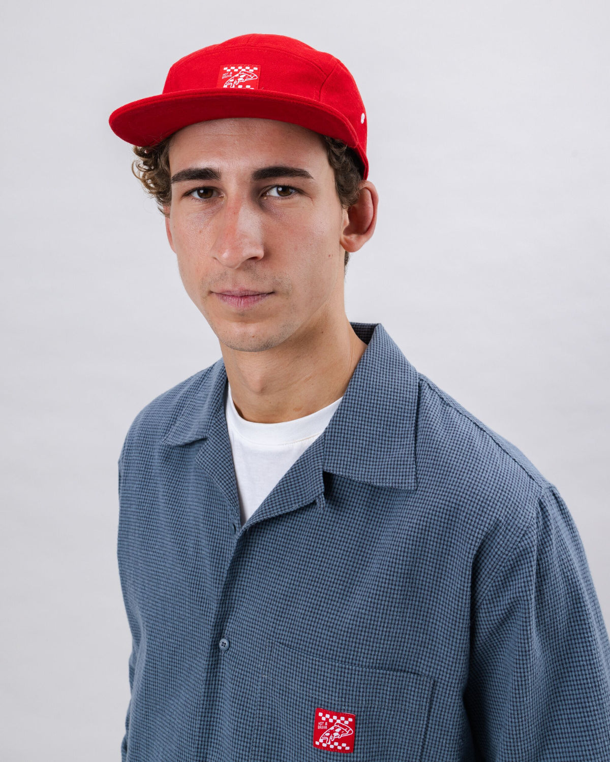 Cotton 5 Panel Cap Red