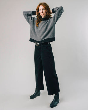 Back Buttons Sweater Grey