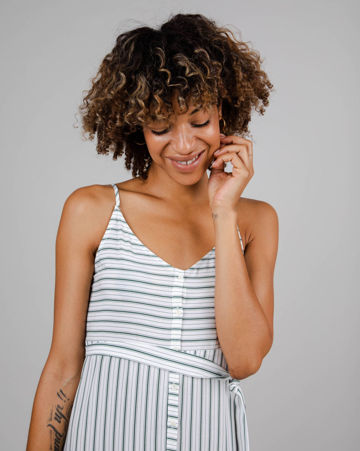 Mix Strap Dress Kale 