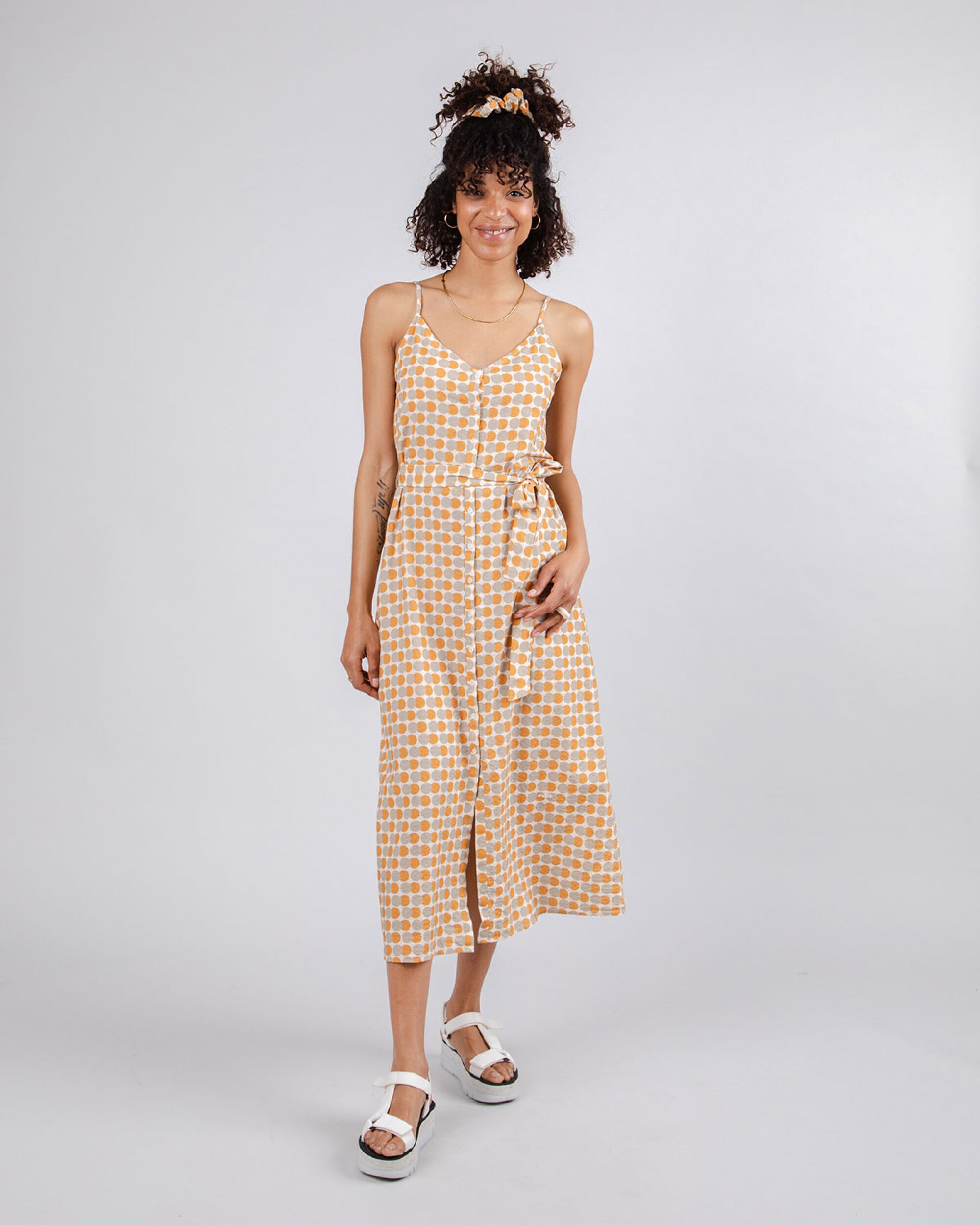 Eclipse Strap Dress Sand