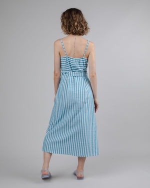 Stripes Strap Long Dress Pool